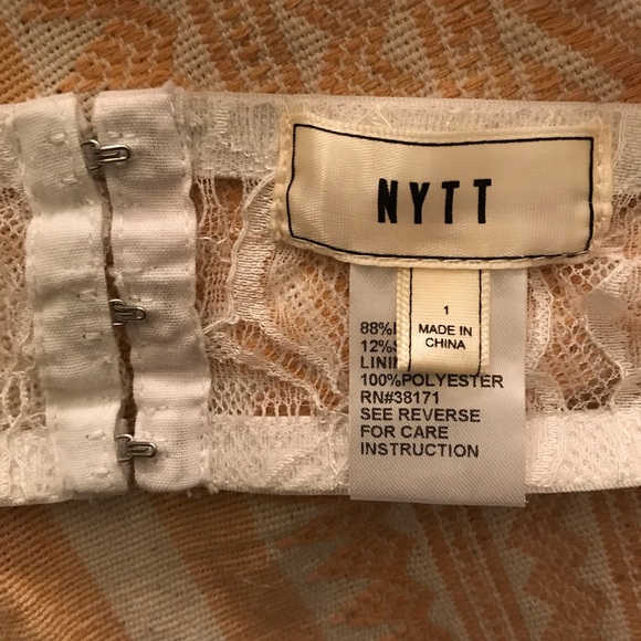 NYTT White Lace Cross-back Bralette! - Picture 5 of 5